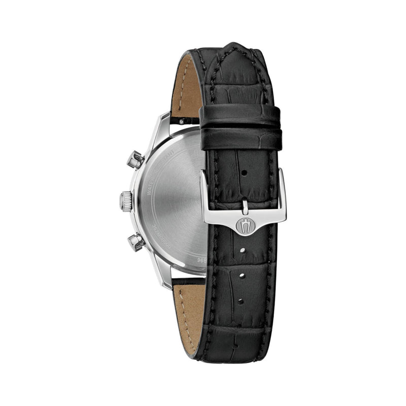 Bulova Classic Sutton 96B413 analog herrklocka med grön urtavla och armband i läder