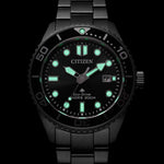 Citizen Promaster Eco-Drive BN0261-51E analog herrklocka med svart urtavla och armband i rostfritt stål