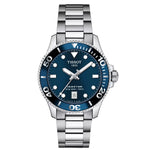 Tissot Seastar 1000 T120.210.11.041.00 analog herrklocka med blå urtavla och armband i rostfritt stål