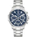 Bulova Marine Star 96B466 analog herrklocka med blå urtavla och armband i rostfritt stål