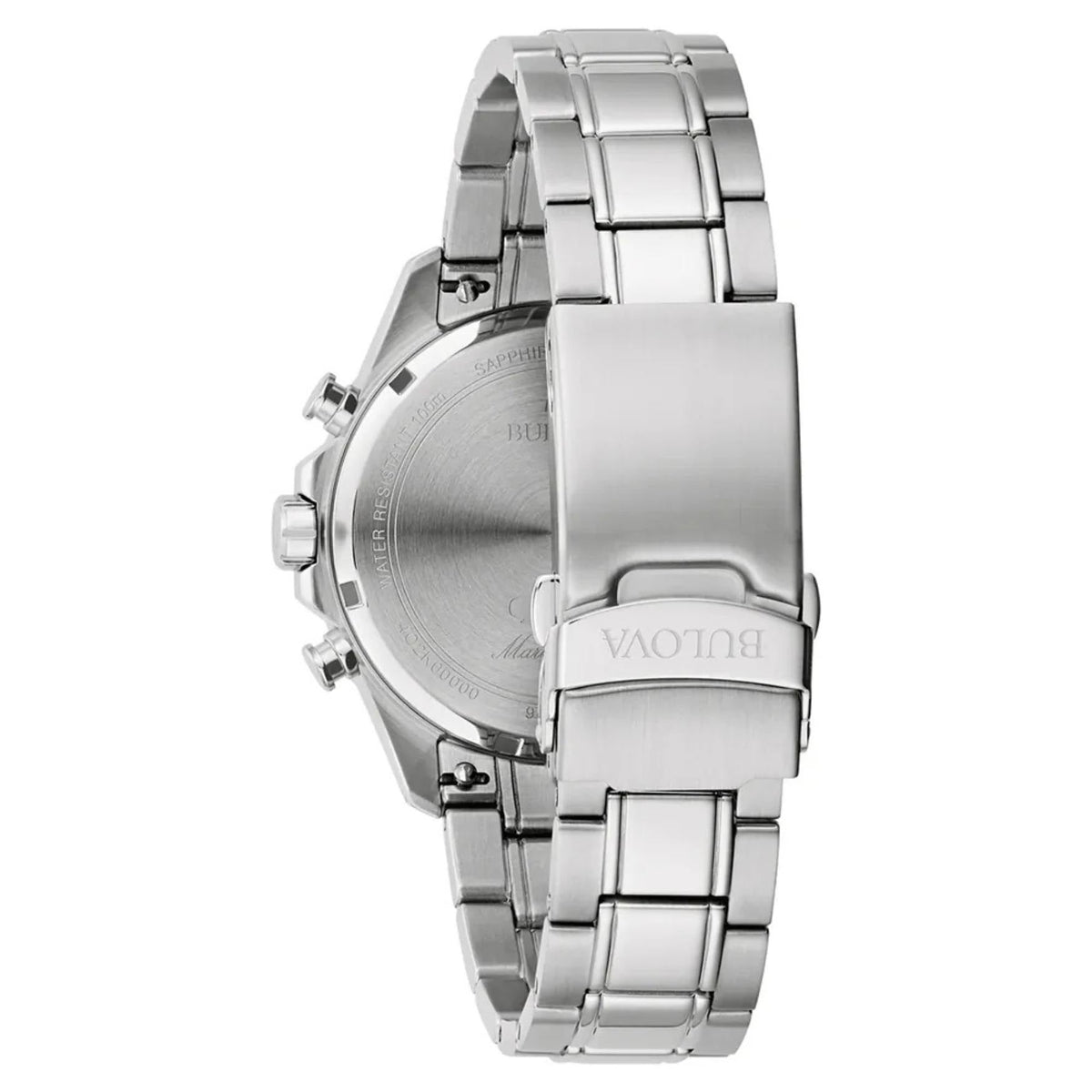 Bulova Marine Star 96B466 analog herrklocka med blå urtavla och armband i rostfritt stål