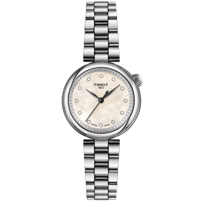 Tissot Desir Diamonds T152.010.11.116.00 analog damklocka med vit urtavla och armband i rostfritt stål
