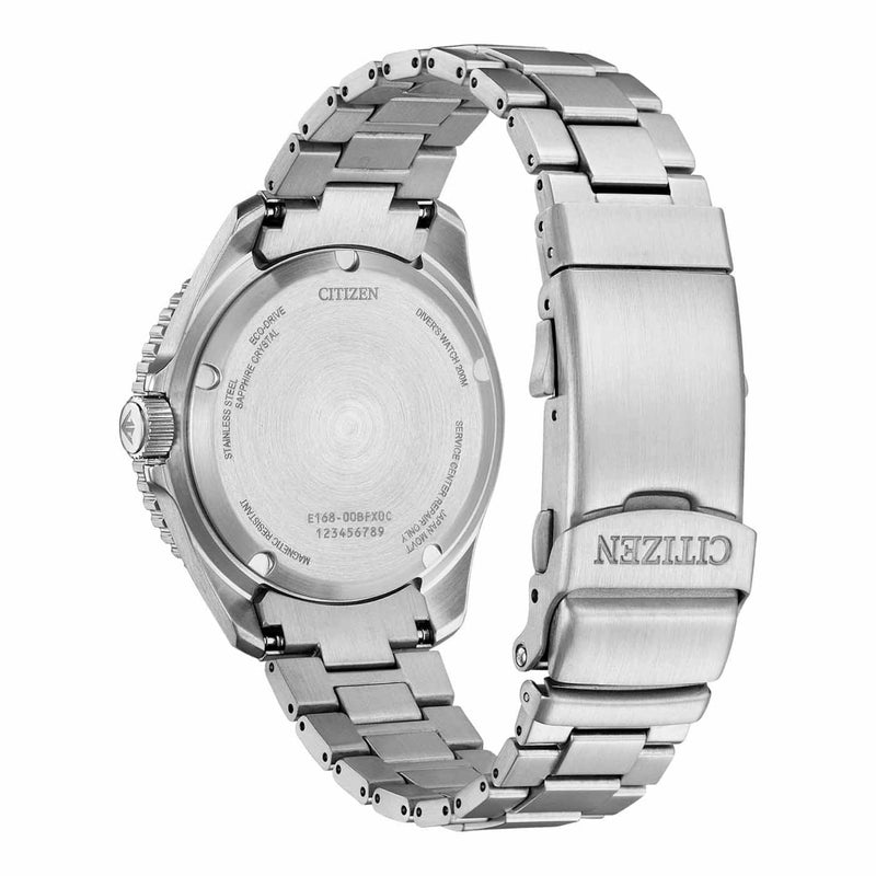 Citizen Promaster Eco-Drive Diver 200M BN0260-54L analog herrklocka med blå urtavla och armband i rostfritt stål
