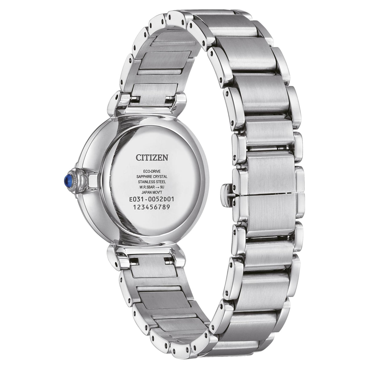 Citizen L EM1060-87L analog damklocka med blå urtavla och armband i rostfritt stål