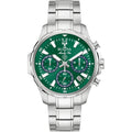 Bulova Marine Star 96B465 analog herrklocka med grön urtavla och armband i rostfritt stål