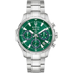 Bulova Marine Star 96B465 analog herrklocka med grön urtavla och armband i rostfritt stål
