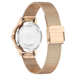 Citizen Elegance EW2623-70P analog damklocka med beige urtavla och armband i rostfritt stål