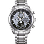 Citizen Tsuki-yomi BY1010-81H analog herrklocka med grå urtavla och armband i titan
