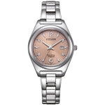 Citizen Super Titanium EW2601-81Z analog damklocka med roséguld urtavla och armband i titan