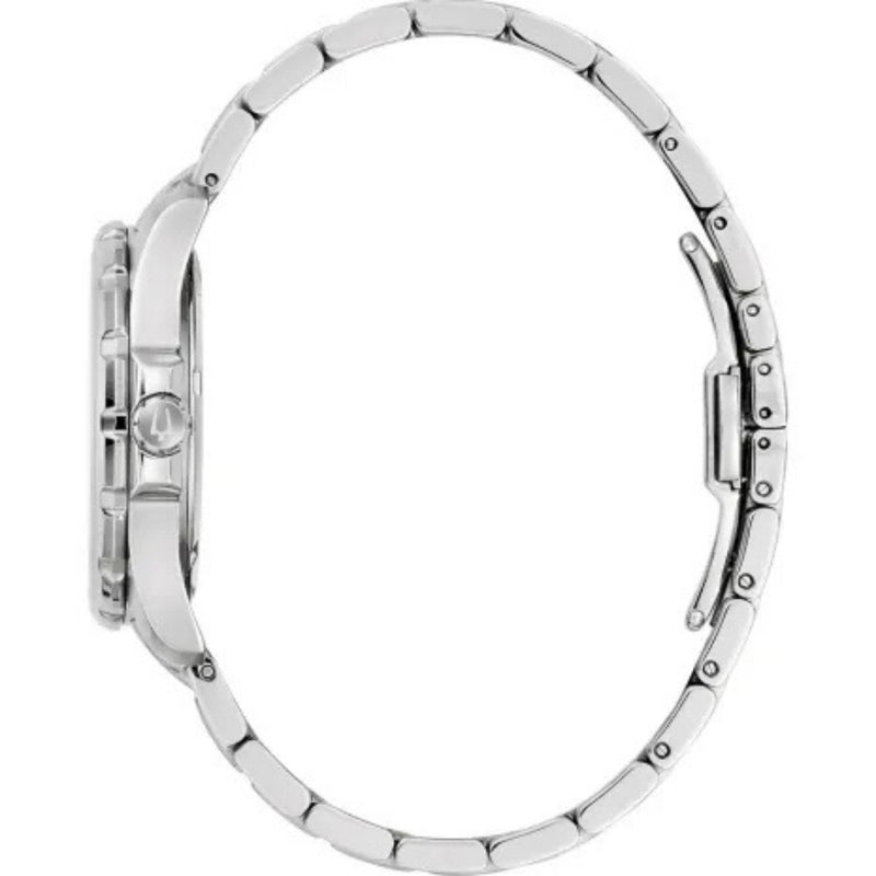 Bulova Marine Star 96P248 analog damklocka med blå urtavla och armband i rostfritt stål