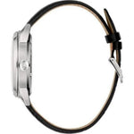 Bulova Sutton 96B422 analog herrklocka med svart urtavla och armband i läder