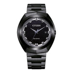 Citizen Eco-Drive BN1015-52E analog herrklocka med svart urtavla och armband i rostfritt stål