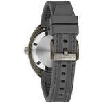 Bulova Oceanographer GMT 98B407 analog herrklocka med beige urtavla och armband i silikon