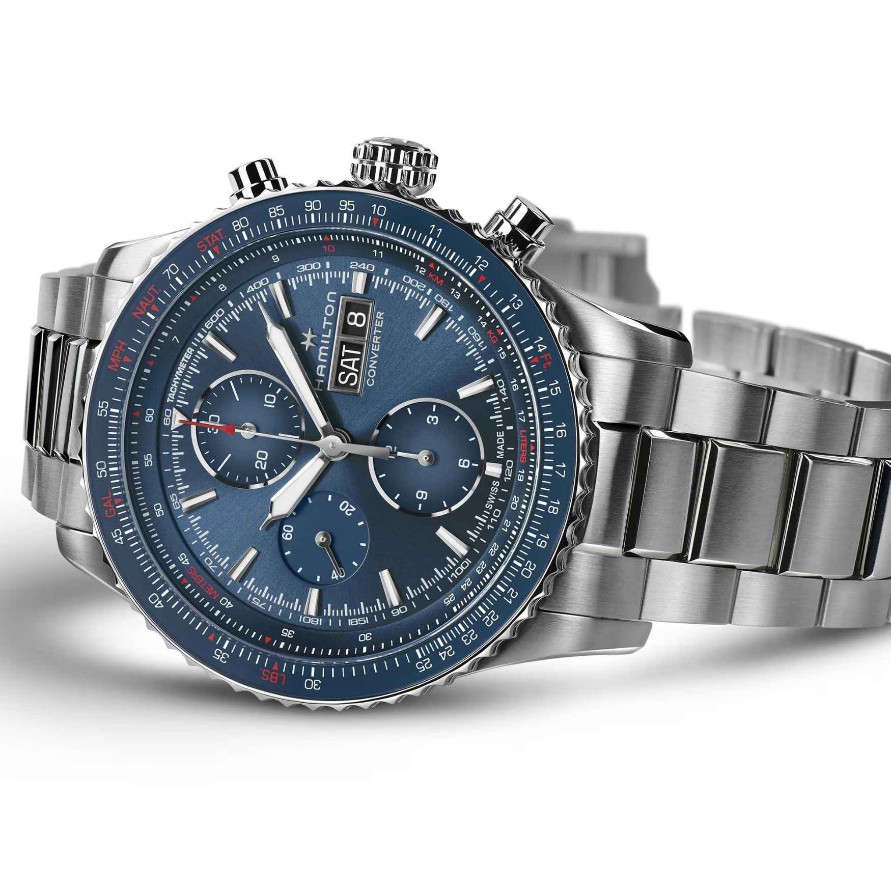 Hamilton Khaki Aviation Converter Auto Chrono H76746140 från  Hamilton – Märkesklocka hos Kronura