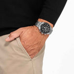 Citizen Tsuki-yomi Radio Controlled BY1018-80E analog herrklocka med svart urtavla och armband i titan
