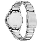 Citizen Eco-Drive AW1821-89L analog unisexklocka med blå urtavla och armband i rostfritt stål