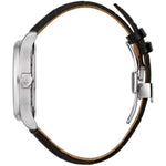 Bulova Wilton 96B390 analog herrklocka med svart urtavla och armband i läder