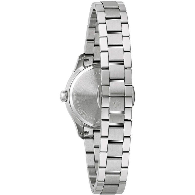 Bulova Surveyor 96M163 analog damklocka med blå urtavla och armband i rostfritt stål