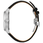 Bulova Classic Wilton 96B388 analog herrklocka med silver urtavla och armband i läder