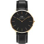 Daniel Wellington Classic Sheffield DW00100544 analog herrklocka med svart urtavla och armband i läder