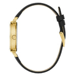 Guess Enchantment GW0764L2 analog damklocka med guld urtavla och armband i läder