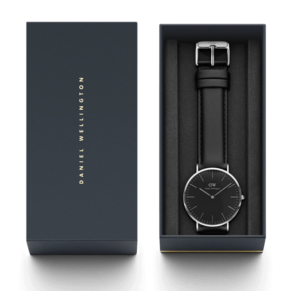 Daniel Wellington Classic Sheffield DW00100145 analog herrklocka med svart urtavla och armband i läder