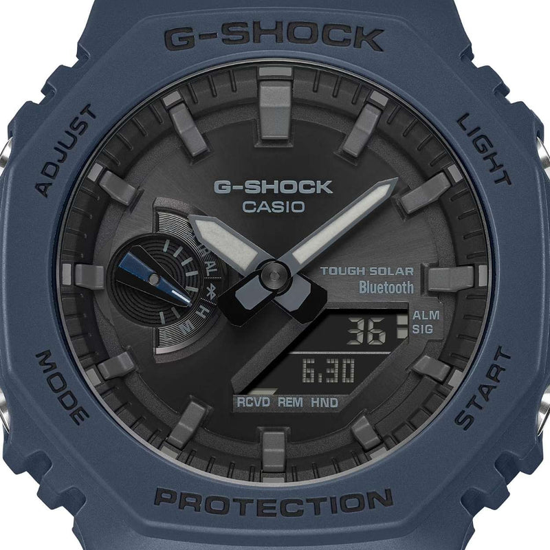 Casio G-Shock GA-B2100-2AER analog herrklocka med svart urtavla och armband i resin