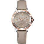 Citizen Ceci EM1166-01Z analog damklocka med beige urtavla och armband i läder
