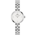 Daniel Wellington Elan Lumine Silver DW00100716 analog damklocka med vit urtavla och armband i rostfritt stål