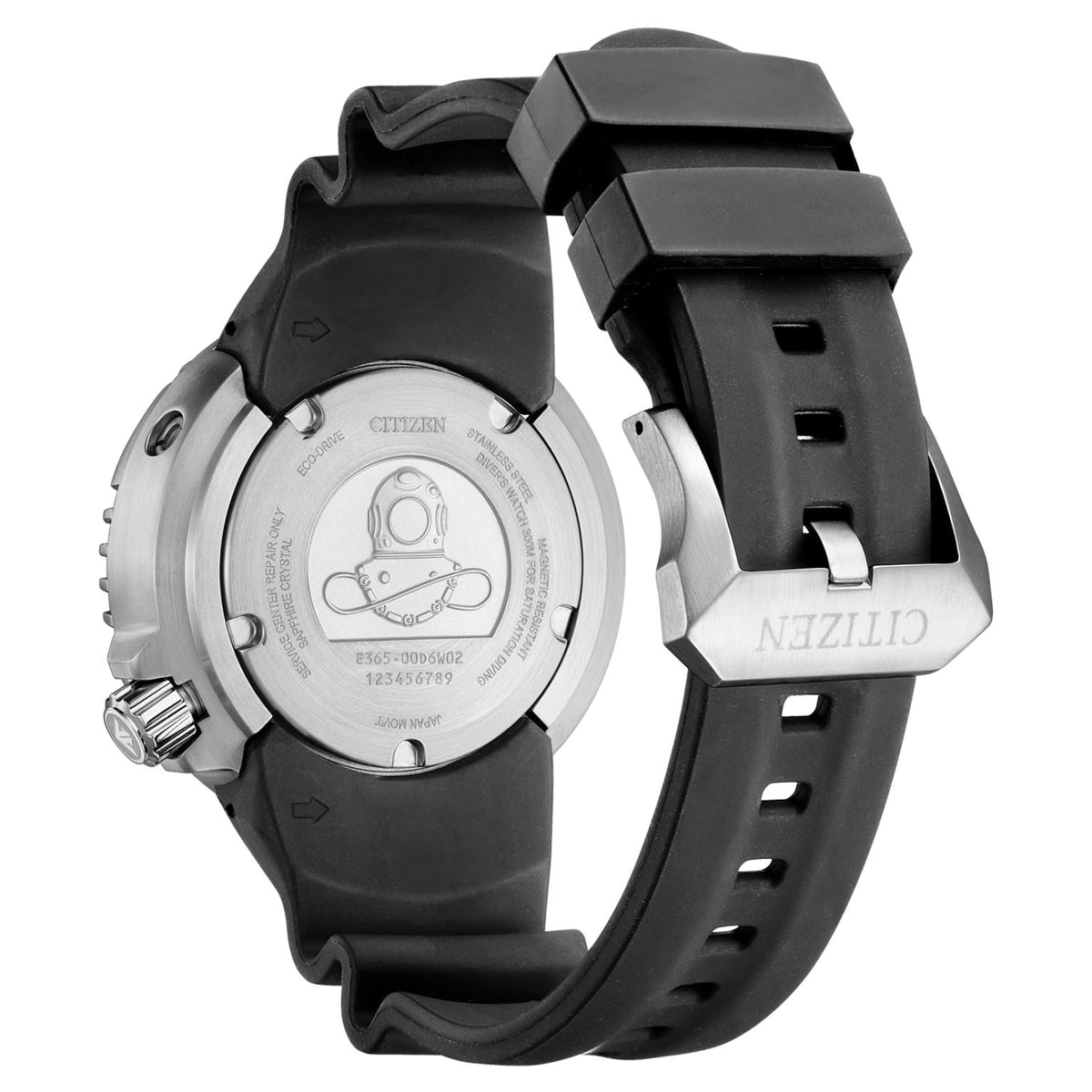 Citizen Promaster Professional Diver 300m BN1024-01Z analog herrklocka med rött urtavla och armband i gummi