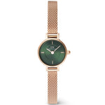 Daniel Wellington Petite Mini DW00100742 analog damklocka med grön urtavla och armband i rostfritt stål