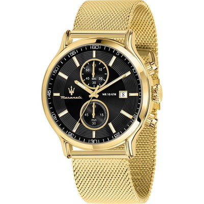 Maserati Epoca ð42mm R8873618014 analog herrklocka med svart urtavla och armband i rostfritt stål