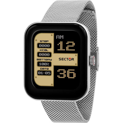 Sector S-03 Smartwatch R3253294001 smartwatch unisexklocka med svart urtavla och armband i rostfritt stål