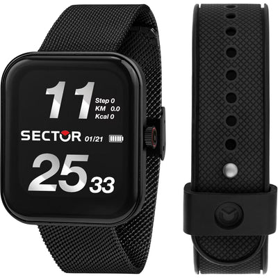 Sector  S-03 PRO LIGHT Smartwatch R3251171003 smartwatch herrklocka med svart urtavla och armband i rostfritt stål
