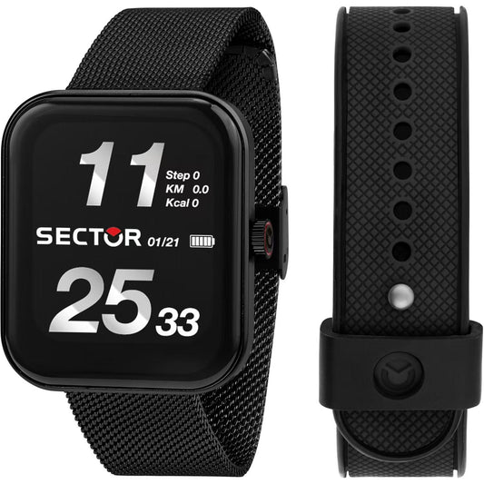 Sector  S-03 PRO LIGHT Smartwatch R3251171003 smartwatch herrklocka med svart urtavla och armband i rostfritt stål
