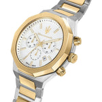 Maserati Stile ð45mm R8873642009 analog herrklocka med vit urtavla och armband i rostfritt stål