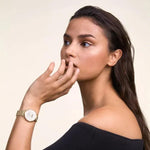 Daniel Wellington DW00100771 analog damklocka med vit urtavla och armband i rostfritt stål