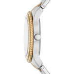 Fossil Stella Sport Multifunction ES5107 analog damklocka med silver urtavla och armband i rostfritt stål